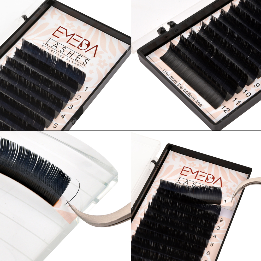 High Apply Flat Lashes Extensions Volume Effect 